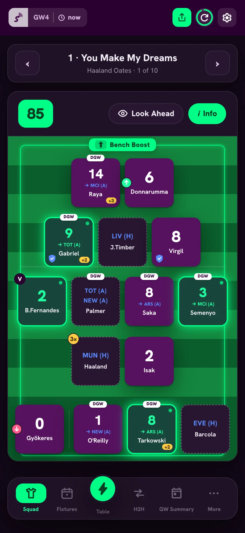 Live squad with auto-subs in stefPL